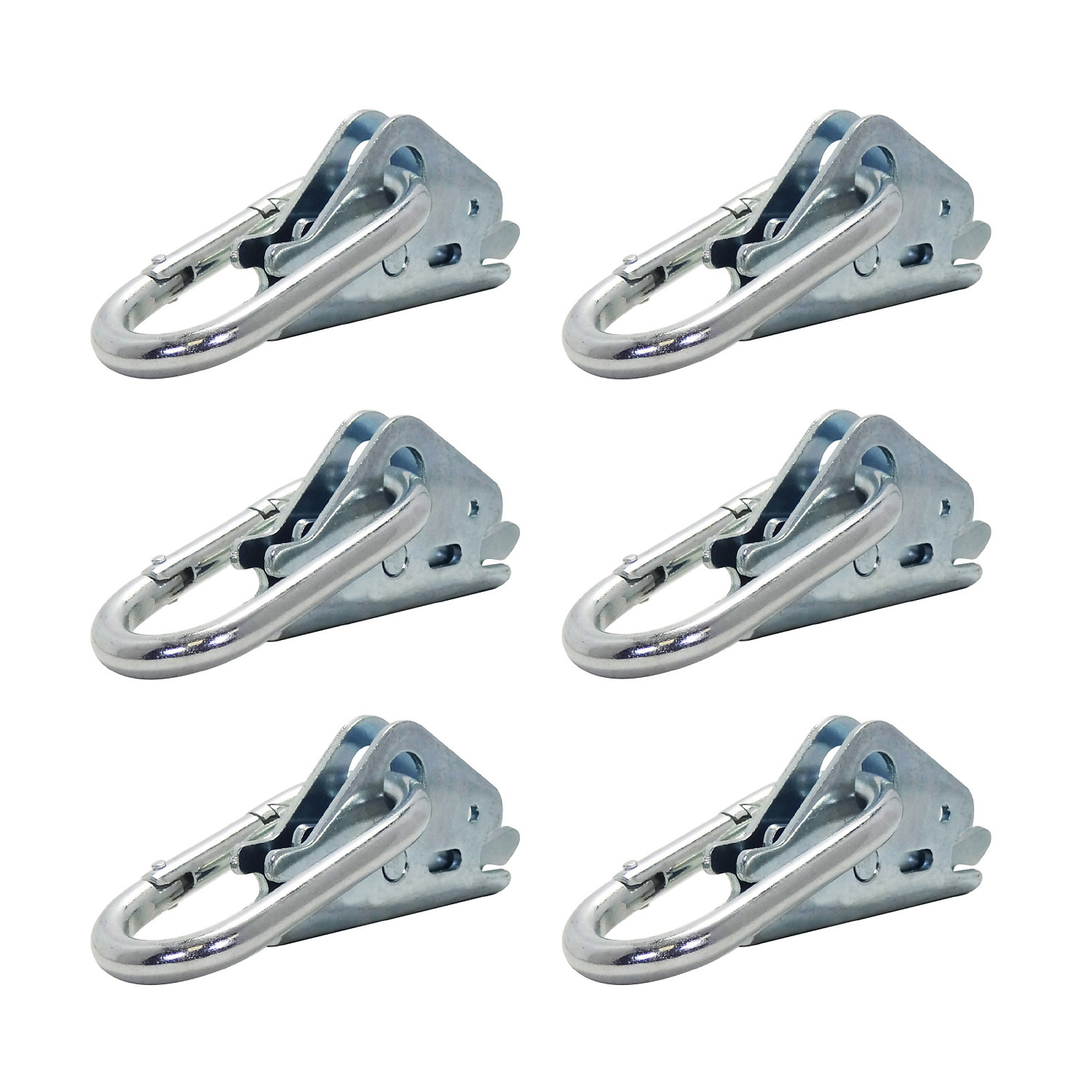 Snap-Loc E-Track Snap-Hook Carabiner Tie-Down Set - 6 Pcs, 400-Lb. Working Load, Model# SLAEASHI6